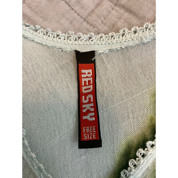 Red Sky Sleeveless Multicolor Loungewear Dress One Size - Picture 4 of 5